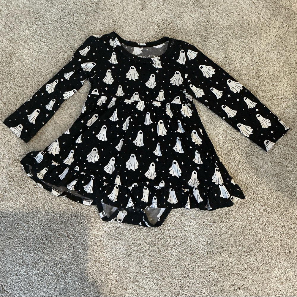 POSH PEANUT Dancing Ghosts Twirl Skirt Bodysuit | Size 18-24M